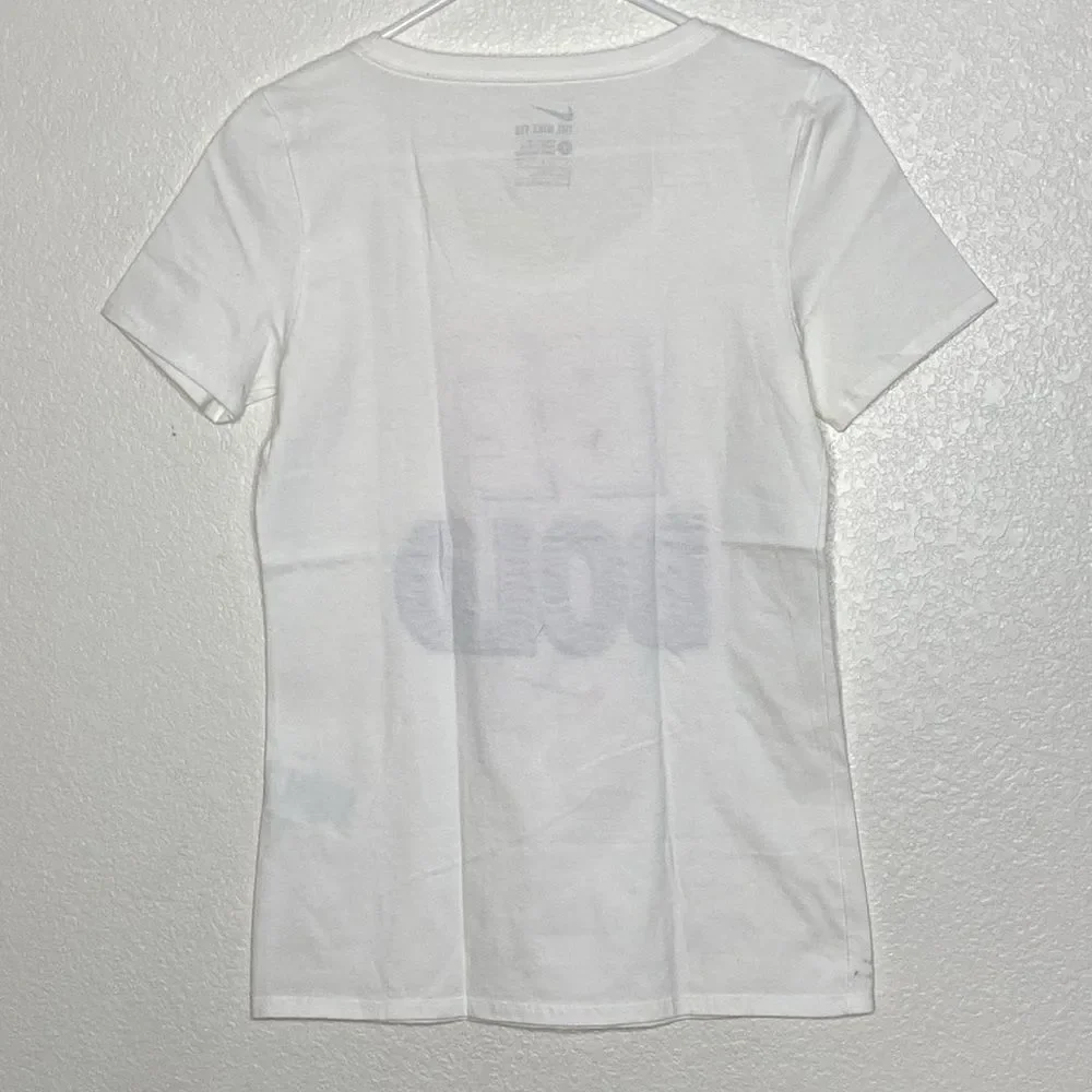 NIKE Women’s Two (2) White T Shirts with Print Size S